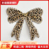 Wholesale Leopard print bow hot stamping embroidery DIY Patches