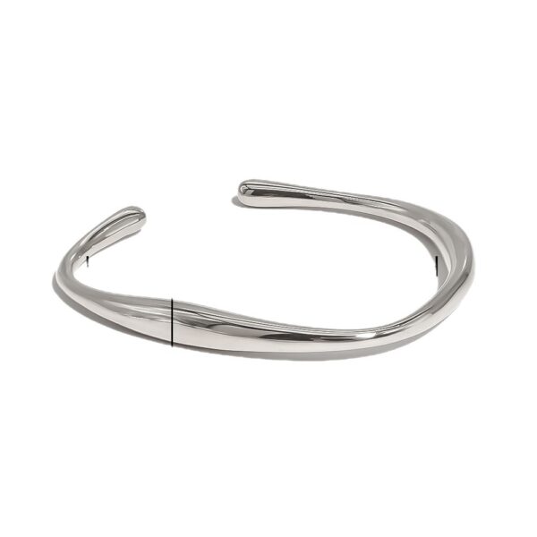 Wholesale Irregular smooth plain ring asymmetric bracelet