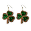 Wholesale St. Patrick's Day Clover Acrylic Earrings