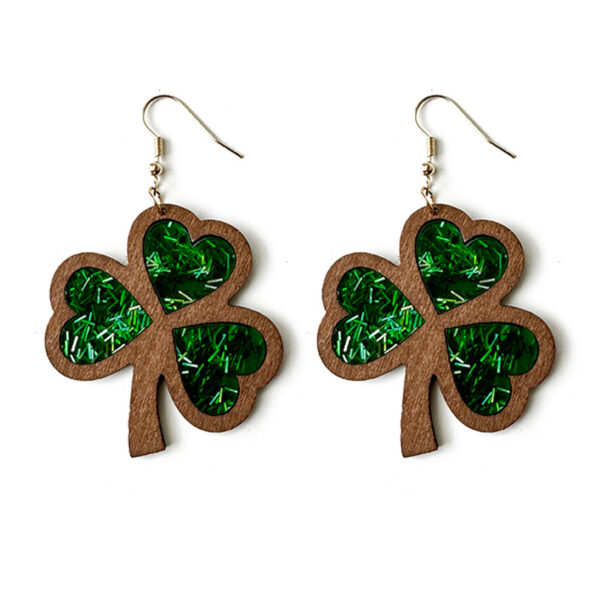 Wholesale St. Patrick's Day Clover Acrylic Earrings