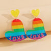 Wholesale LOVE Irregular Love Acrylic Earrings