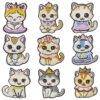 Wholesale Cartoon cat Patch Clothing DIY Patches