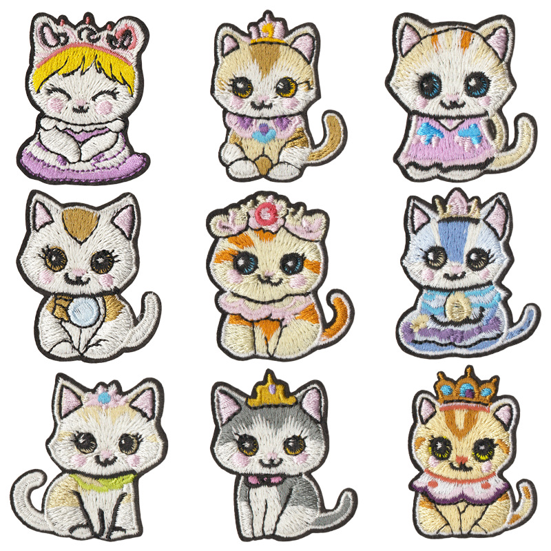 Wholesale Cartoon cat Patch Clothing DIY Patches
