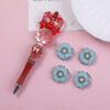 Wholesale 10pcs Through-hole double-sided embossed cartoon rose and sunflower beads