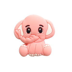 Long nose elephant beads pink
