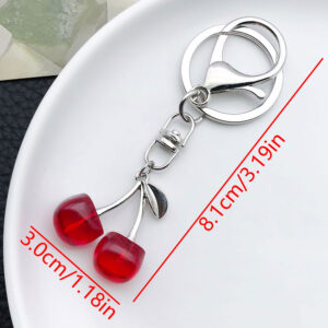 ER867-red cherry keychain -13.2g
