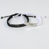Wholesale Couple bracelet with stainless steel curved pieces, hand-woven black and white chain