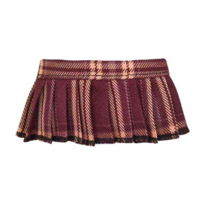 Bova's fiery red miniskirt