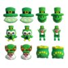 Wholesale 10pcs St. Patrick's Day Cartoon Four-Leaf Clover Focal Beads