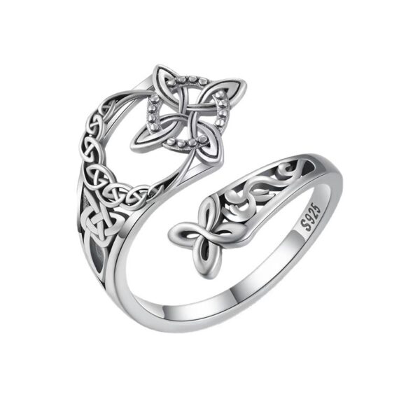 Wholesale Zinc alloy geometric cross hollow open ring