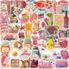 Wholesale 50 cartoon pink aesthetic girl doodle stickers DIY waterproof stickers