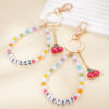 Wholesale Handmade Beaded Accessories English Letter Keychain