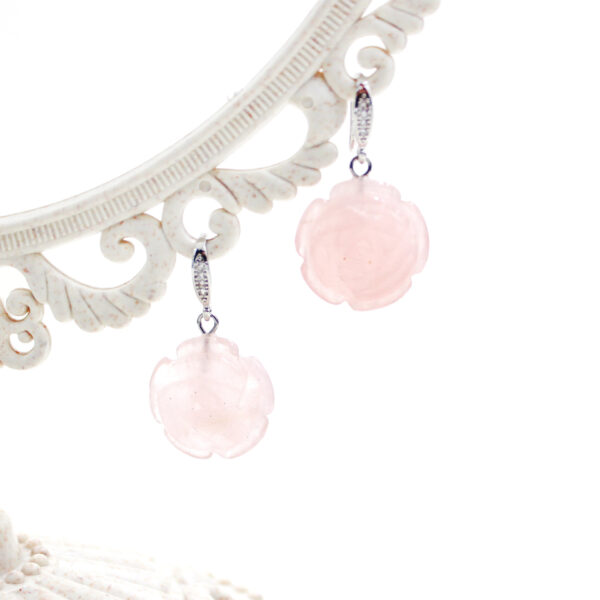O1CN01cDnV6C1HugycKlIeN_2218191230818-0-cib Wholesale Natural Pink Crystal Rose Valentine's Day Earrings