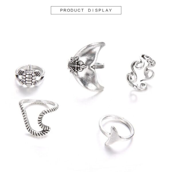 O1CN01cEL9331Bs31nQtFj2_0-0-cib Wholesale Bohemian style geometric turtle tail rings set