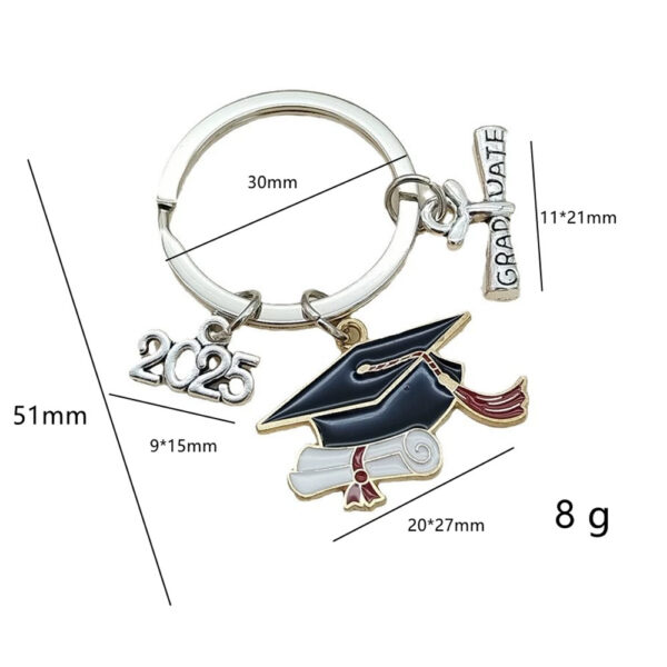 Wholesale New Fashion 2026 Doctorate Hat Graduation Certificate Bachelor's Hat Book Hat Scroll Keychain Key Ring Pendant