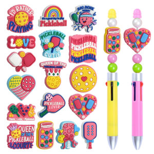 Wholesale PVC Soft Rubber Pickleball Sports Series Beads