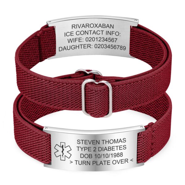 O1CN01cKG58O1pWb7s5S2El_2213216565368-0-cib Wholesale Stainless steel curved plaque engraved medical bracelet