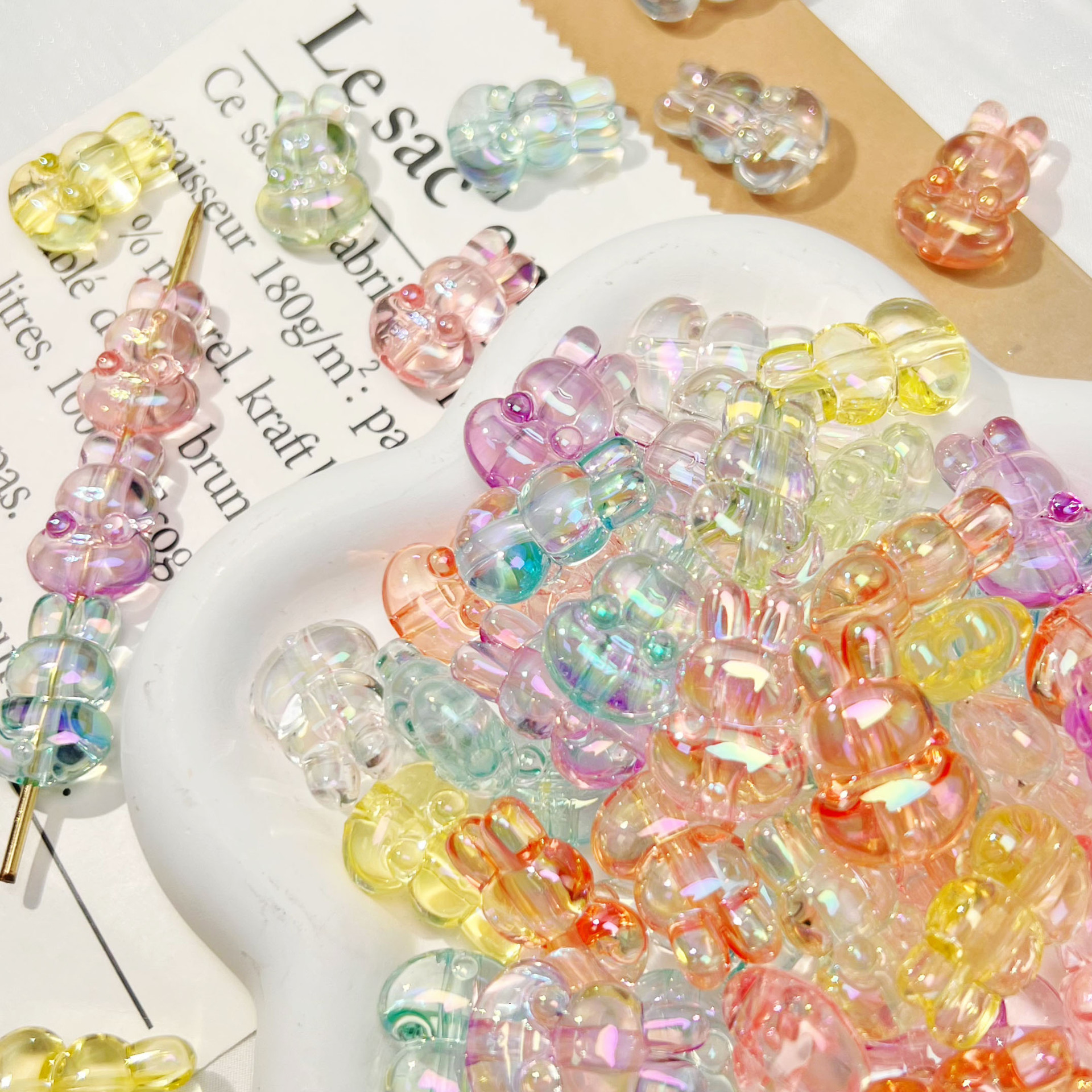 Wholesale Colored transparent ingot rabbit