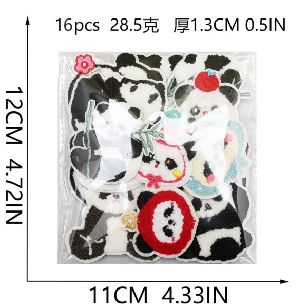 Wholesale Panda-themed embroidered patch