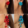 Wholesale Long tassel flower Valentine's Day earrings