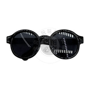 Small size labu black black lens 6.5cm lens glasses