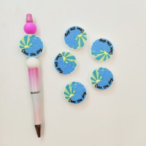 Wholesale 10pcs Creative Cartoon Focus Beads Ocean Wave Silicone Beads