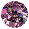 Wholesale 55pcs black and purple English Waterproof Vinyl Stickers