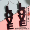 Wholesale LOVE English letter long Valentine's Day acrylic earrings