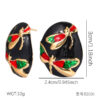 Wholesale Stainless steel stud earrings with enamel