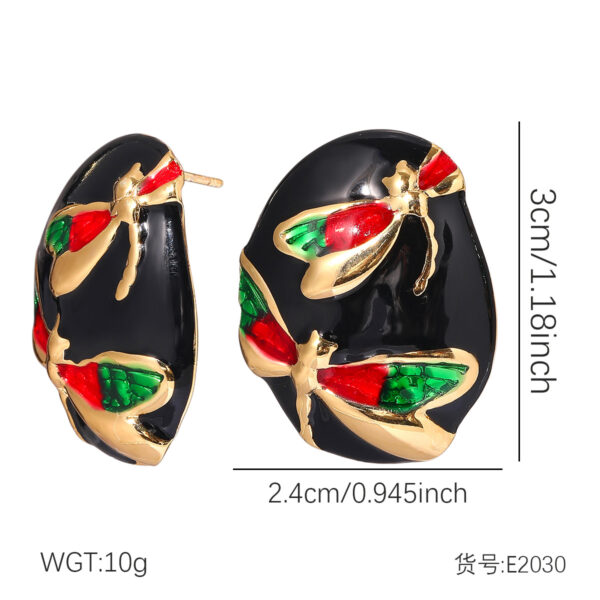 Wholesale Stainless steel stud earrings with enamel