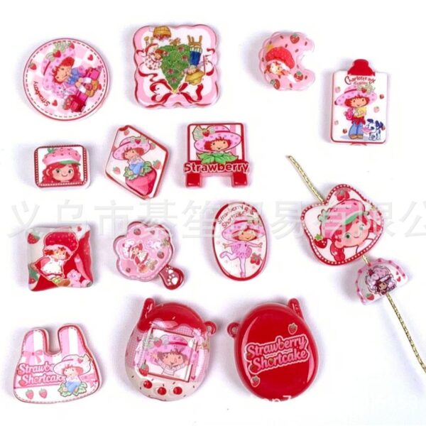 Wholesale Beaded crossbody chain bag charm, strawberry girl series, double-sided printed aessories, DIY themed aessories, cute.