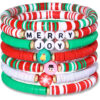 O1CN01cTHI9c1tWNQzA50DK_2214141365909-0-cib Wholesale Red and Green Christmas Theme Clay Beam Bracelet