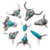O1CN01cWz7OT267GjcMEtwK_2215756907614-0-cib Wholesale Bohemian style turquoise diverse bull pendant