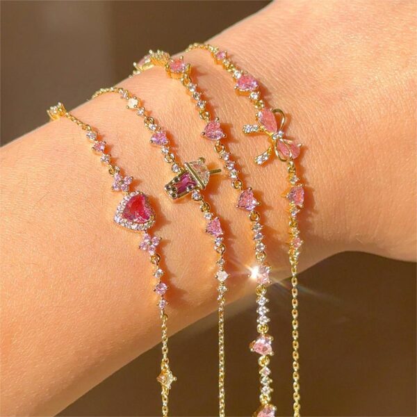 Wholesale Cute Love Zircon Butterfly Bracelet Valentine's Day