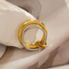 Wholesale Stainless Steel Ring Luxury Gold Stacked Ring