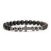 Wholesale Natural stone bead cross bead bracelet