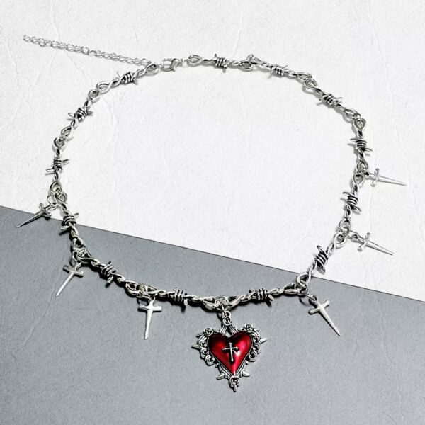 Wholesale Girl Wind Love Sword Thorn Necklace
