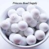 Wholesale 5pcs Pure White Acrylic Beads Bubblegum Beads