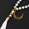 Wholesale 12mm beaded prayer bead tassel moon prayer bracelet