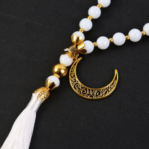 Wholesale 12mm beaded prayer bead tassel moon prayer bracelet