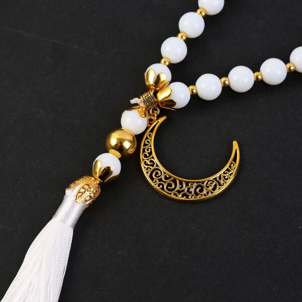 Wholesale 12mm beaded prayer bead tassel moon prayer bracelet