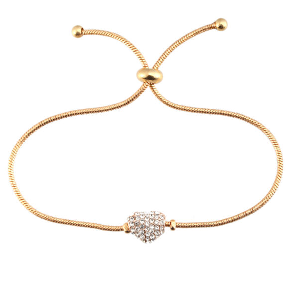 Wholesale Diamond studded heart-shaped pull-out bracelet