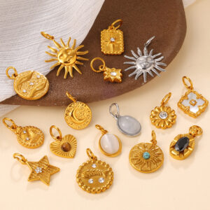 Wholesale Sun, Moon, Stars, Sun, Heart Bracelet Necklace Pendant Stainless Steel