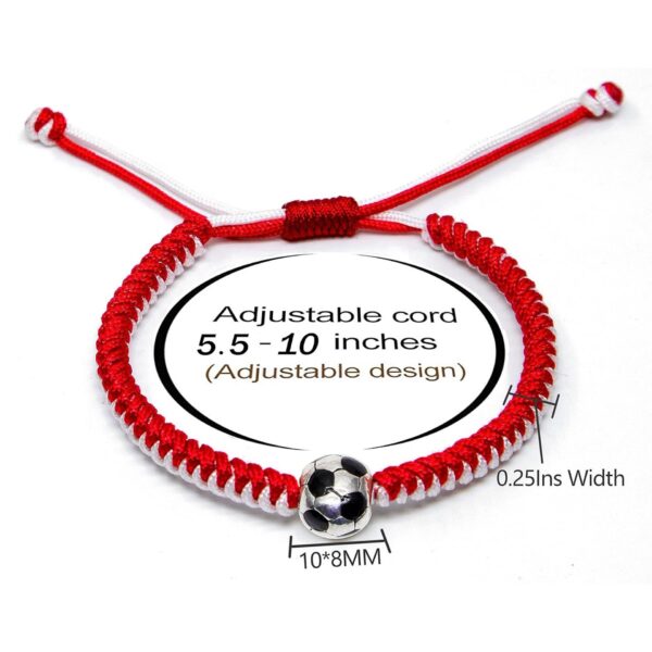 Wholesale Couple Adjustable Wax Rope Football Braided Bracelet