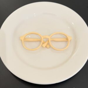 Large yellow solid color glasses