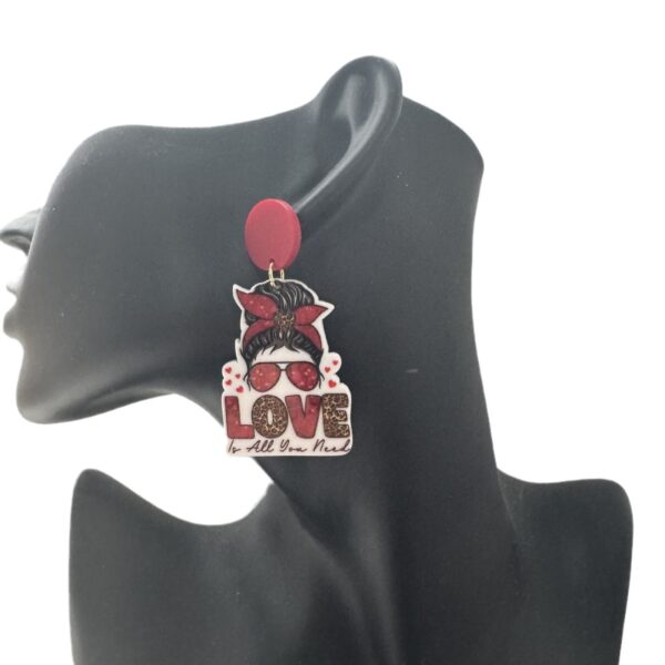 Wholesale Valentine's Day Double layered Love Earrings