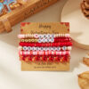 Wholesale Valentine's Day Multi layered Pink Love Bracelet