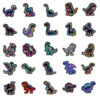 Wholesale 56 Neon Dinosaur Black-Edged Colorful Cartoon Graffiti Stickers
