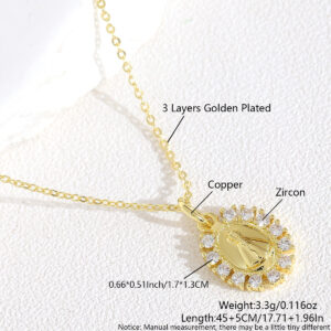 White zirconium cross nc23-5 / Real gold plating (color-preserving electroplating)