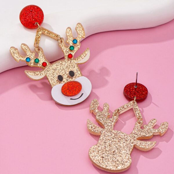 Wholesale Christmas Elk Acrylic Earrings